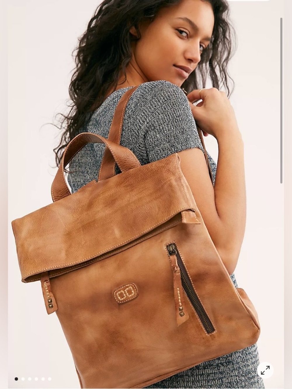 Bed Stu Howie Backpack 100% Leather Rustic CHESTNUT BACKPACK